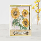 グリーティングカードのひまわりのデザイン。 カード (黄色い花)