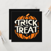 グリーティングカードのトリックまたは処理 カード (正面/裏面インサイチュ)