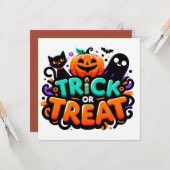 グリーティングカードのトリックまたは処理 カード (正面/裏面インサイチュ)