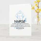 グリーティングカードのナース カード (黄色い花)