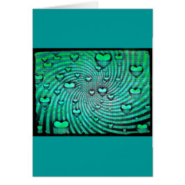 グリーティングカードのハートの渦巻き