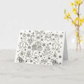 グリーティングカードの上に単にクリスマス。 カード (黄色い花)