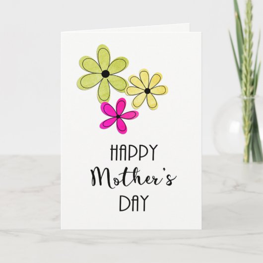 グリーティングカードの中でお母空白の様の幸せな日 カード (正面)