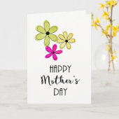 グリーティングカードの中でお母空白の様の幸せな日 カード (黄色い花)