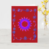 グリーティングカードの垂直テンプレート カード (黄色い花)