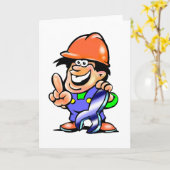 グリーティングカードの懸命のマン カード (黄色い花)