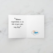 グリーティングカードの新しい生まれ男の赤ちゃん カード (内部)