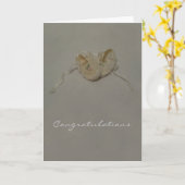 グリーティングカードの新生児おめでとう カード (黄色い花)