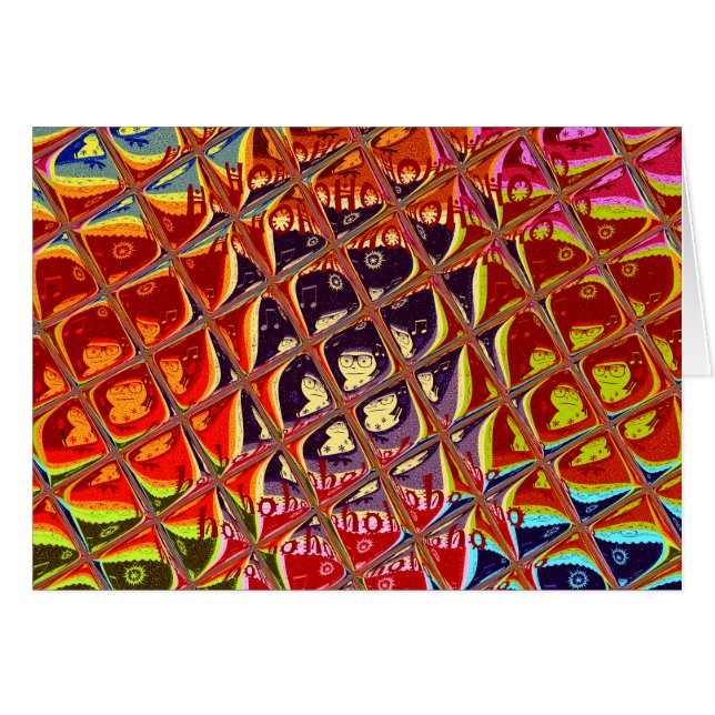 グリーティングカードの水平テンプレート (正面横)