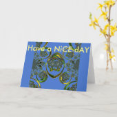 グリーティングカードの水平テンプレート カード (黄色い花)