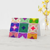 グリーティングカードの水平テンプレート カード (黄色い花)