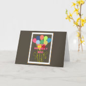 グリーティングカードの水平テンプレート カード (黄色い花)