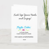 グリーティングカードまたはノートカードを白でキックアップ カード (裏面)