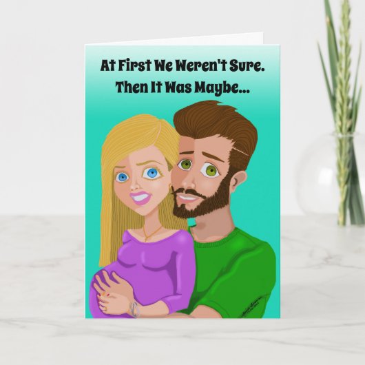 グリーティングカードをベビー中 サンキューカード (正面)