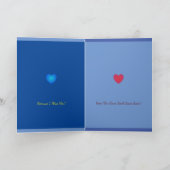 グリーティングカードを折り畳まない青 カード (内部)