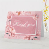 グリーティングカードを折り返して感謝 カード (黄色い花)