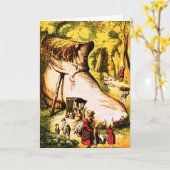 グリーティングカードを持ったお婆さん カード (黄色い花)