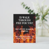 グリーティングカードを持って火の中を歩く シーズンカード (スタンド正面)