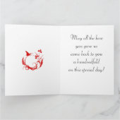 グリーティングカードを持つバラ カード (内部)