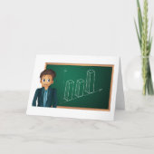 グリーティングカードを提示するビジネスマン カード (正面)