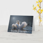 グリーティングカードを白鳥にします。 カード (黄色い花)