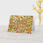 グリーティングカードを笑う カード (黄色い花)