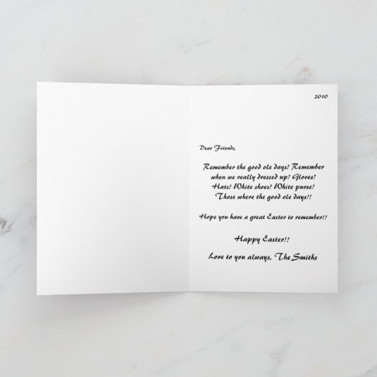 グリーティングカードを覚えやすいイースター シーズンカード (内部)