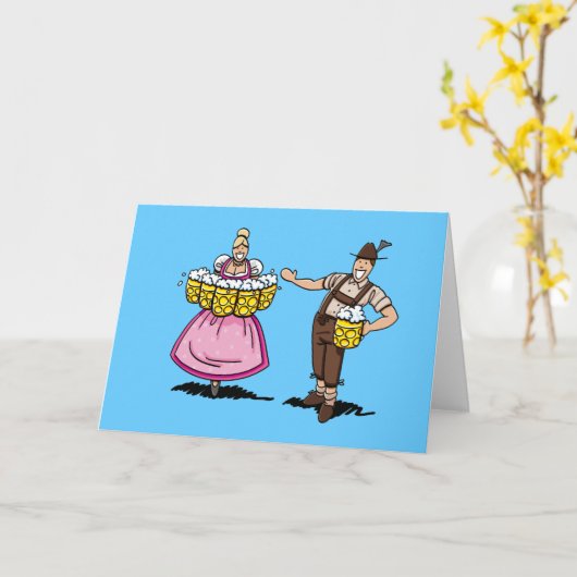 グリーティングカードウエートレスレダーホセンマン カード (黄色い花)