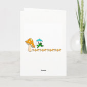 グリーティングカードカエルのリブビットキノコ カード (裏面)