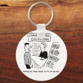 グリーティングカードショップの漫画。おもしろい キーホルダー (正面)