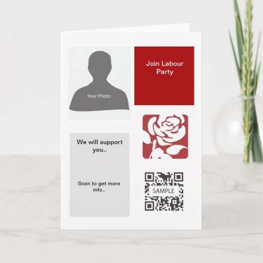 グリーティングカードテンプレートの作業パーティー カード (正面)