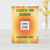 グリーティングカードテンプレートクラス懇親会 カード (黄色い花)