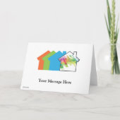 グリーティングカードテンプレートハウス不動産仲介業者 カード (裏面)