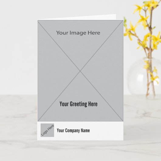 グリーティングカードテンプレート汎用1 カード (黄色い花)