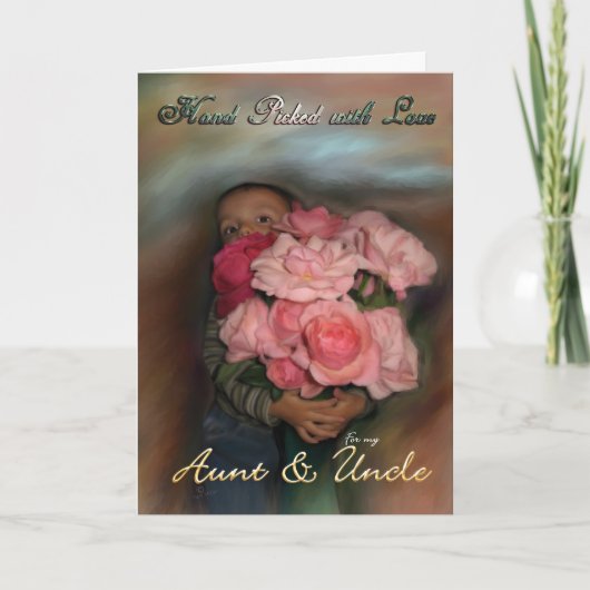 グリーティングカードハッピーアニバーサリーサンバーグッズ&アンクルバラ カード (正面)