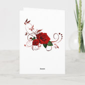 グリーティングカードハッピーマザーズデイ赤バラ カード (裏面)