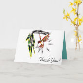 グリーティングカードハミングバード カード (黄色い花)