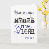 グリーティングカードバイブル聖なる書物、 経典ジョシュア24ニューハウス カード (黄色い花)