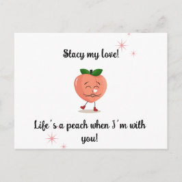 グリーティングカードピーチ ポストカード
