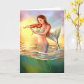 グリーティングカードファンタジー遊マーメイド カード (黄色い花)