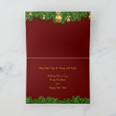 グリーティングカードメリークリスマスガーランドレッド&グリーン カード (内部)
