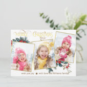 グリーティングカードメリークリスマス（3枚） 案内状 (スタンド正面)