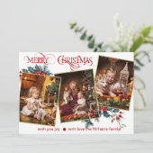 グリーティングカードメリークリスマス（3枚） 案内状 (スタンド正面)
