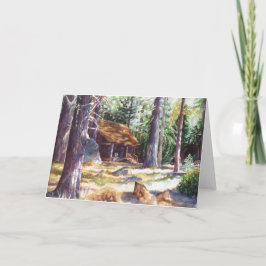 グリーティングカードレイクタホキャビン7" X 5" カード