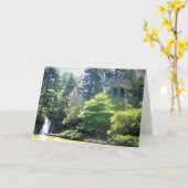 グリーティングカードロングウッドガーデンズクロックタワー カード (黄色い花)