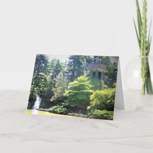グリーティングカードロングウッドガーデンズクロックタワー カード (正面)