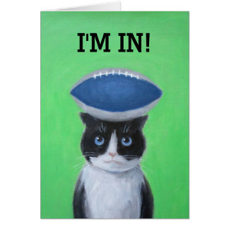 グリーティングカード付き猫