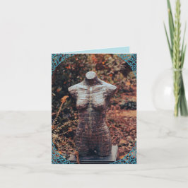 グリーティングカード女性像 サンキューカード