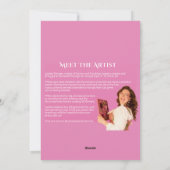 グリーティングカード明るいピンクのフローラ シーズンカード (裏面)