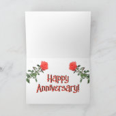 グリーティングカード独身の – 夕日のバラ カード (内部)